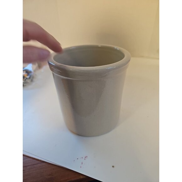 Robinson Ransbottom Pottery MERRY CHRISTMAS Crock High Jar 2-qt 1994 Utensil RRP - Picture 4 of 5